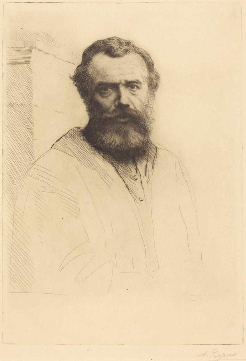 Selbstporträt, 3. Platte von Alphonse Legros