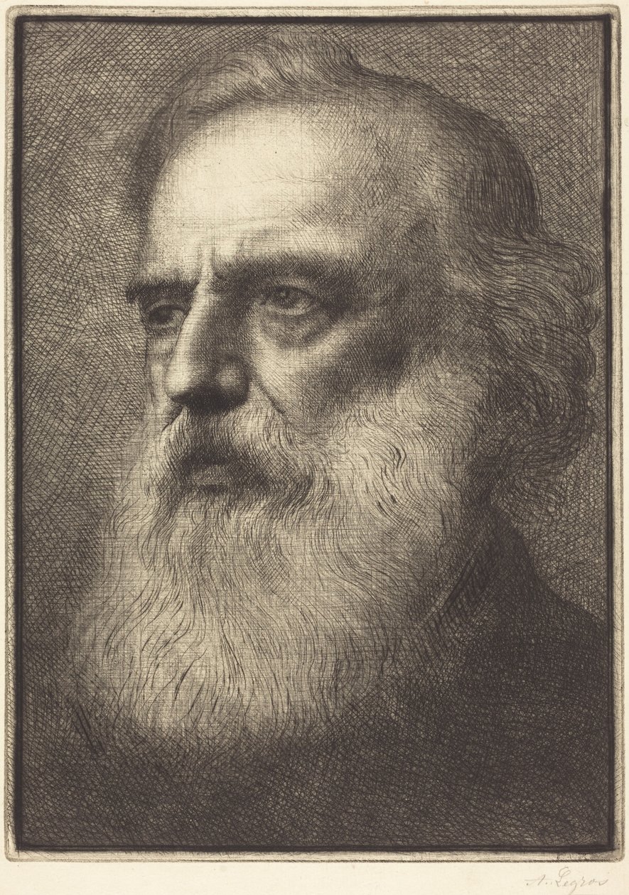 Selbstporträt, 4. Platte von Alphonse Legros