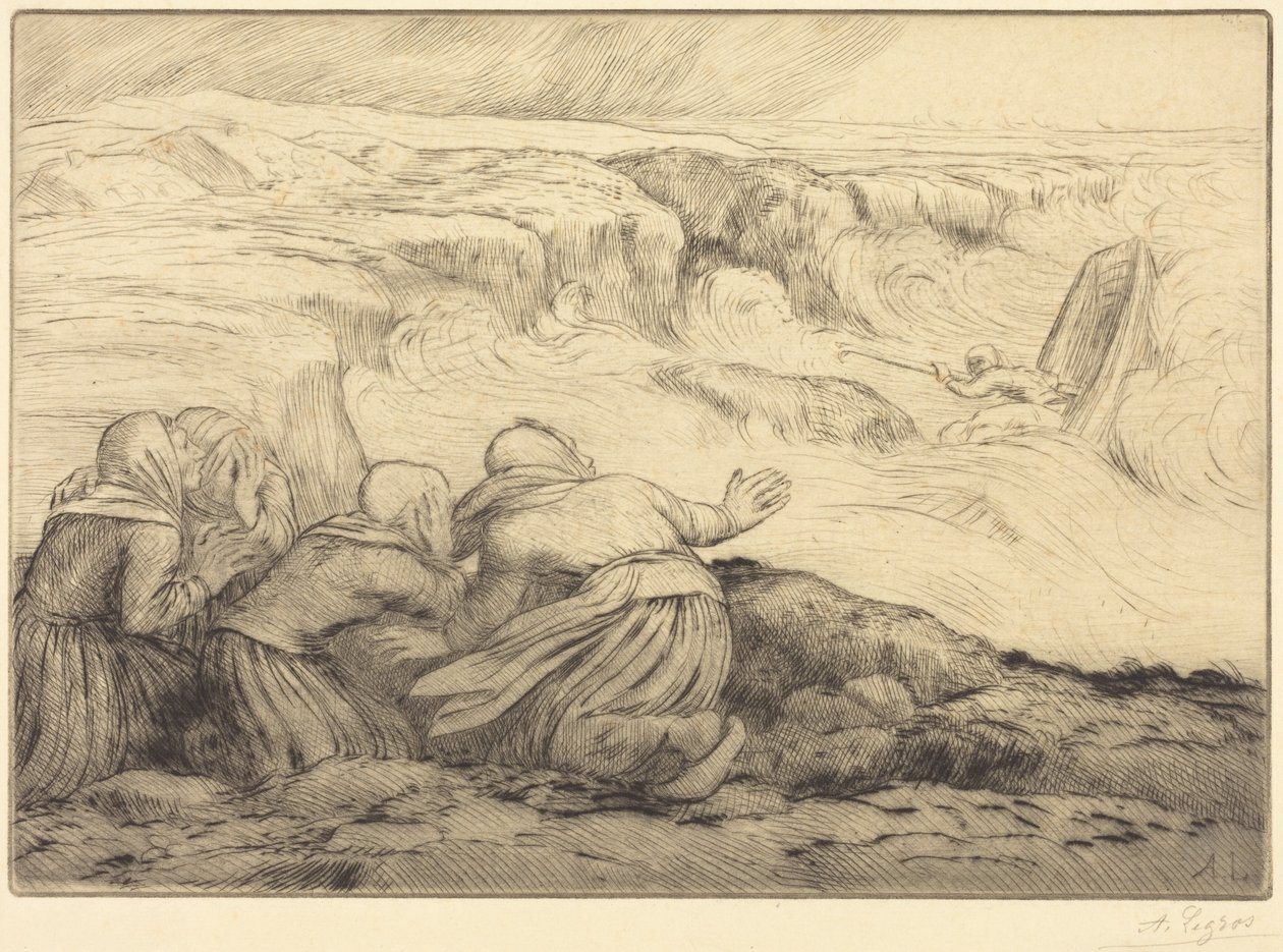 Kleines Boot in Gefahr von Alphonse Legros