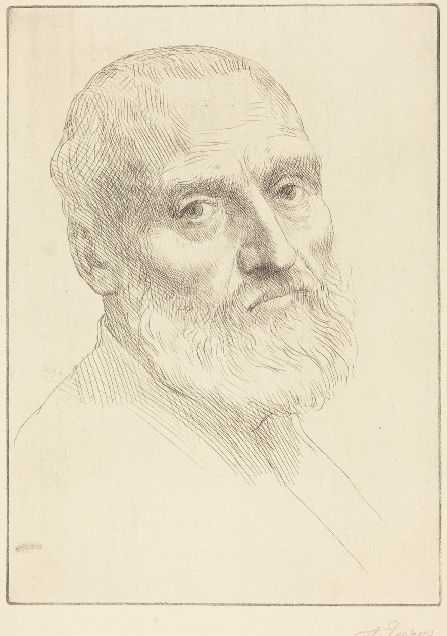 Studie zum Kopf eines Mannes von Alphonse Legros