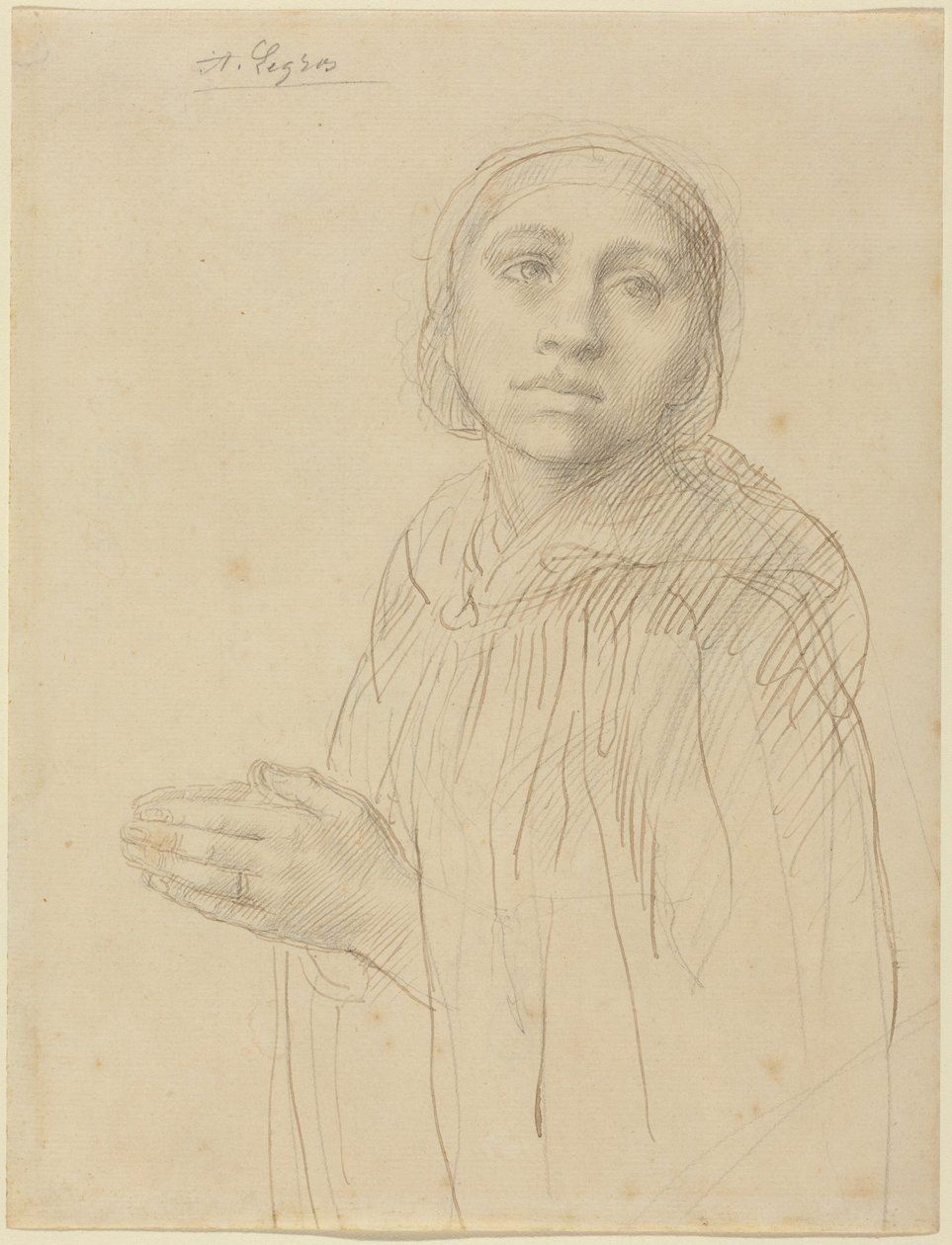 Studie einer betenden Frau von Alphonse Legros