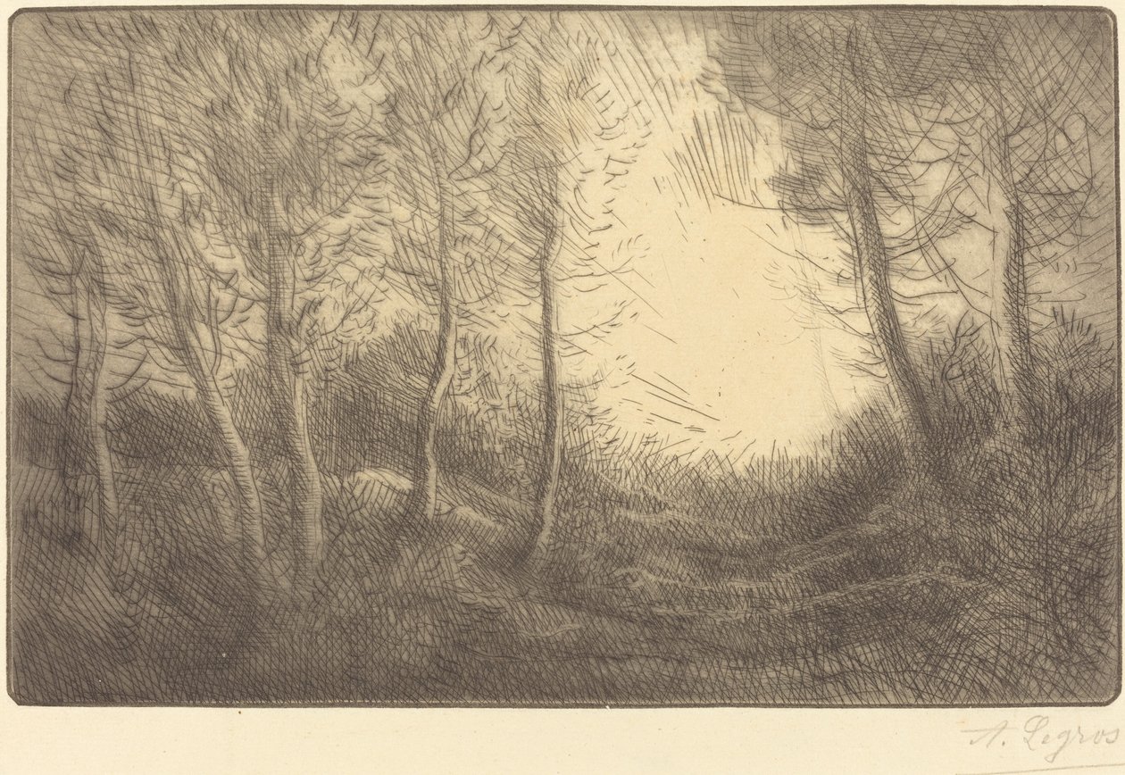 Sonnenaufgang, Wald von Clamard von Alphonse Legros