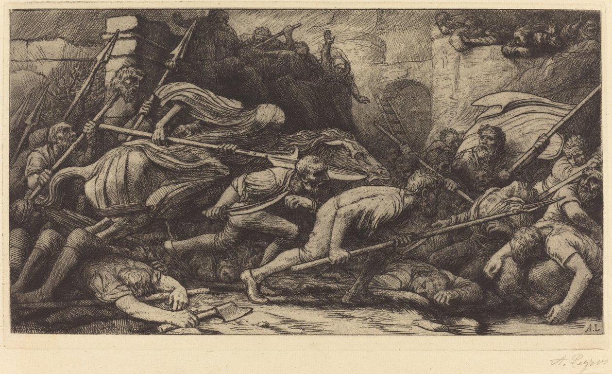 Der Triumph des Todes: Schlacht von Alphonse Legros