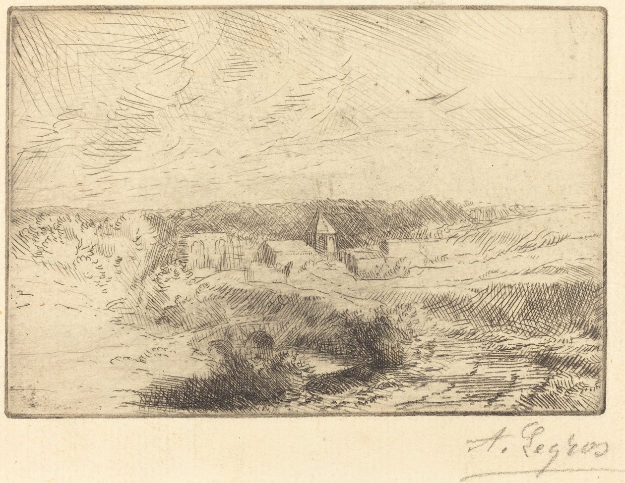 Dorf Wimille, nahe Boulogne von Alphonse Legros