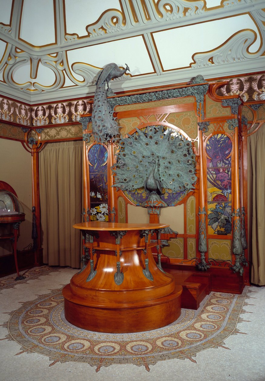 Jugendstil: Innendekor des Juwelierladens von Georges Fouquet in Paris von Alphonse Mucha