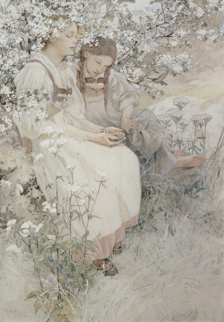 Selig sind, die reinen Herzens sind: denn sie werden Gott schauen von Alphonse Marie Mucha