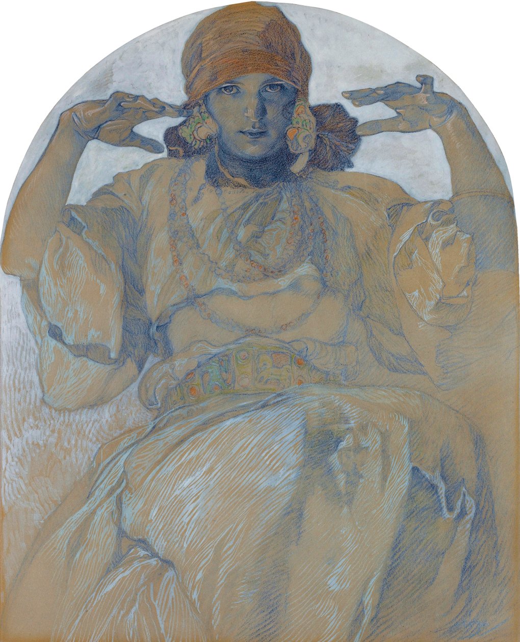 Porträt der Tochter des Künstlers, Jaroslava Muchova von Alphonse Mucha
