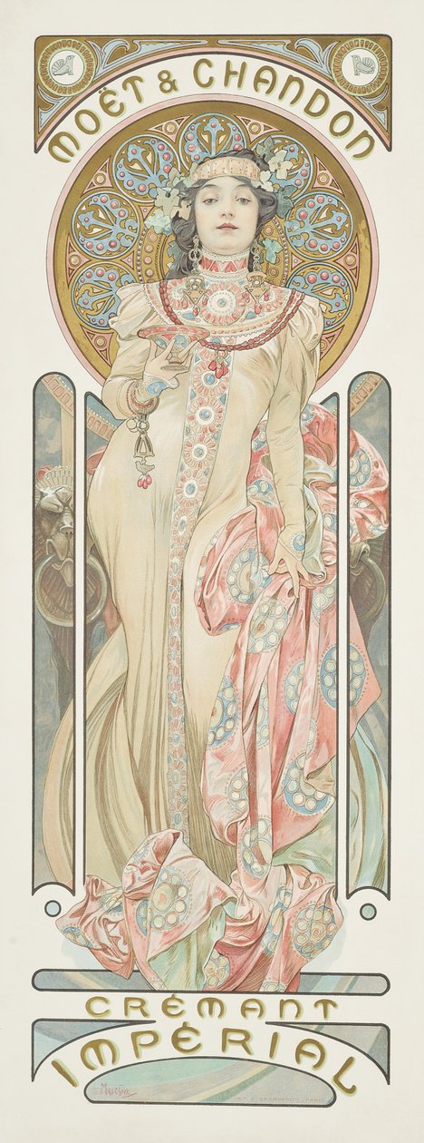 Plakatwerbung für "Moet & Chandon Dry Imperial" Champagner, 1899 von Alphonse Mucha
