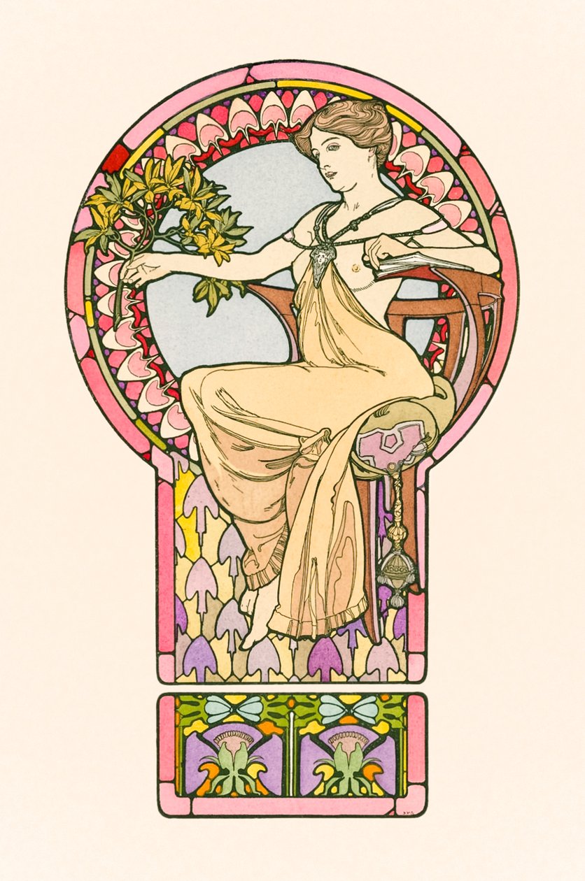 Ohne Titel aus Documents Décoratifs von Alphonse Marie Mucha