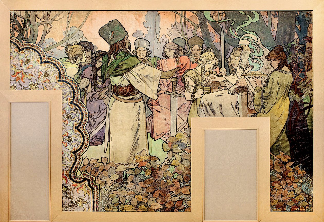 Wandgemälde für die Weltausstellung 1900 von Alphonse Mucha