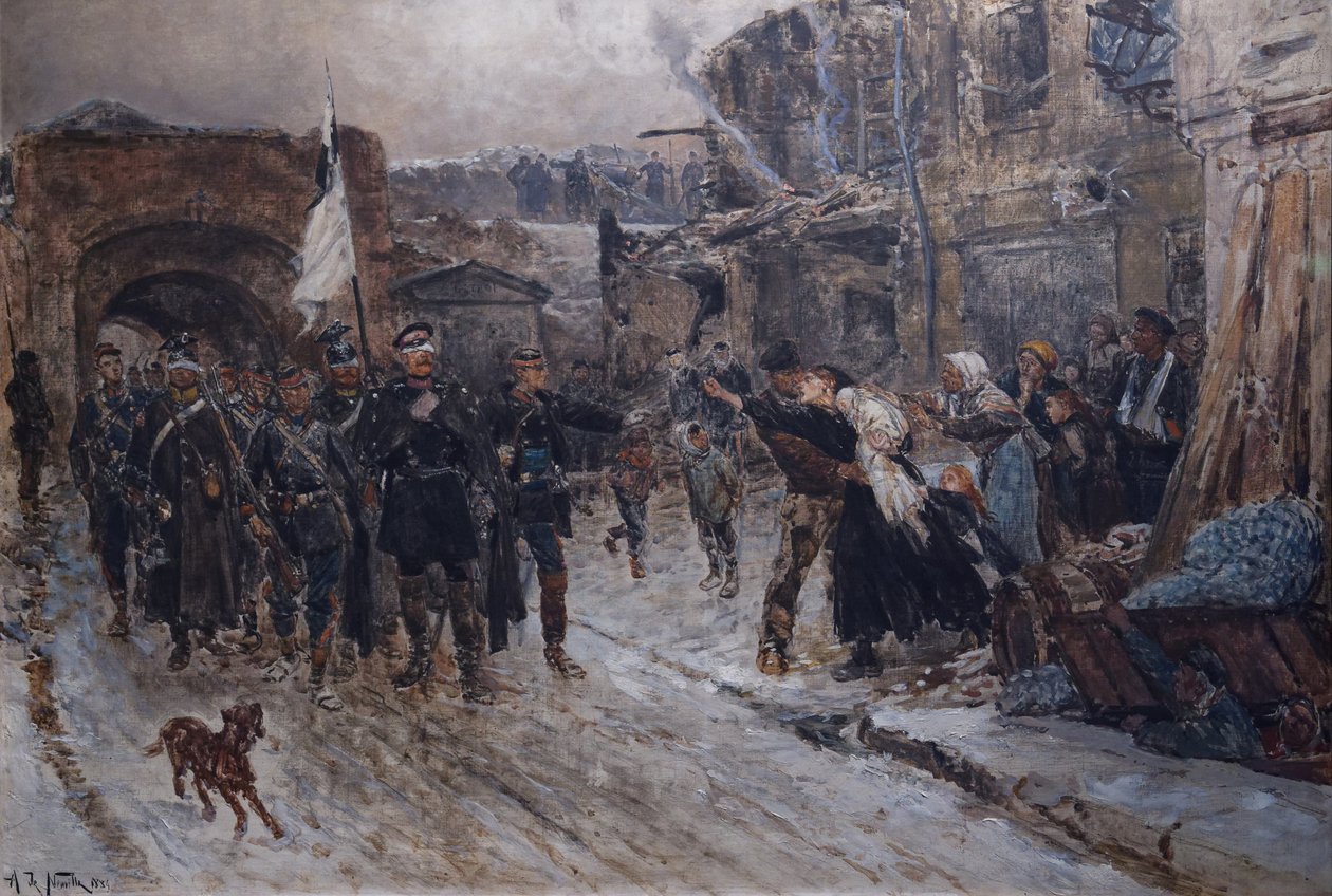 Deutsche Parlamentarier betraten Belfort am 16. Februar 1871, 1884 von Alphonse Marie de Neuville
