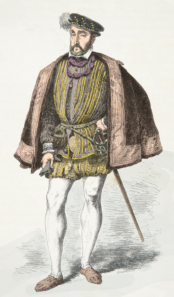Porträt von König Heinrich 2 (Gravur) von Alphonse Marie de Neuville