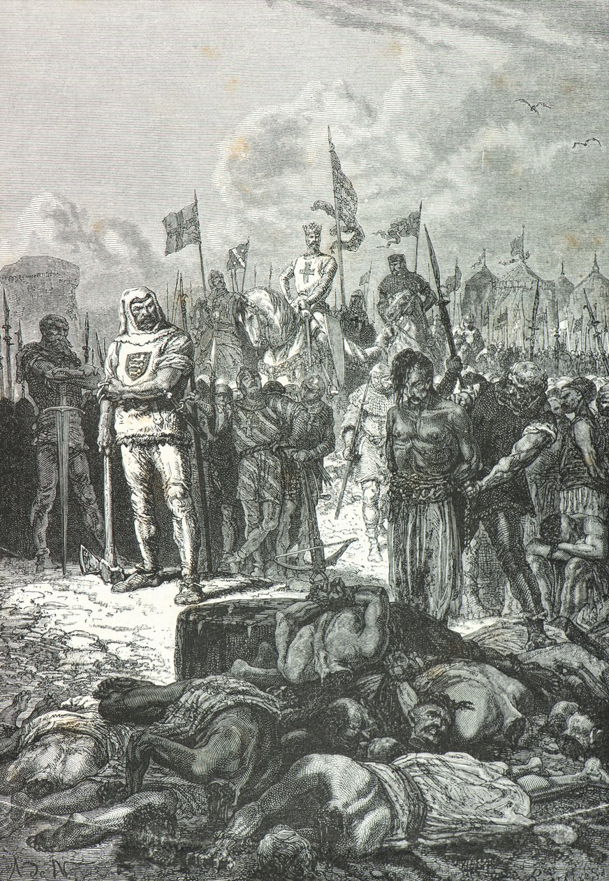 Richard Löwenherz befiehlt das Massaker an den Muslimen bei Saint Jean d