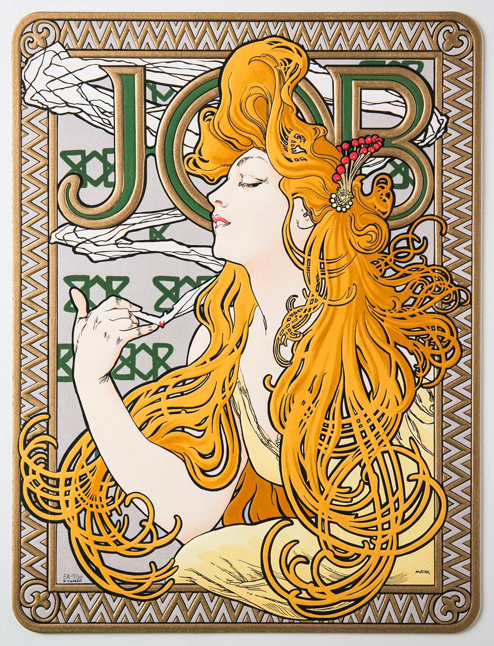 Werbeplakat für das Seidenpapier Job, 1897 von Alphonse Mucha