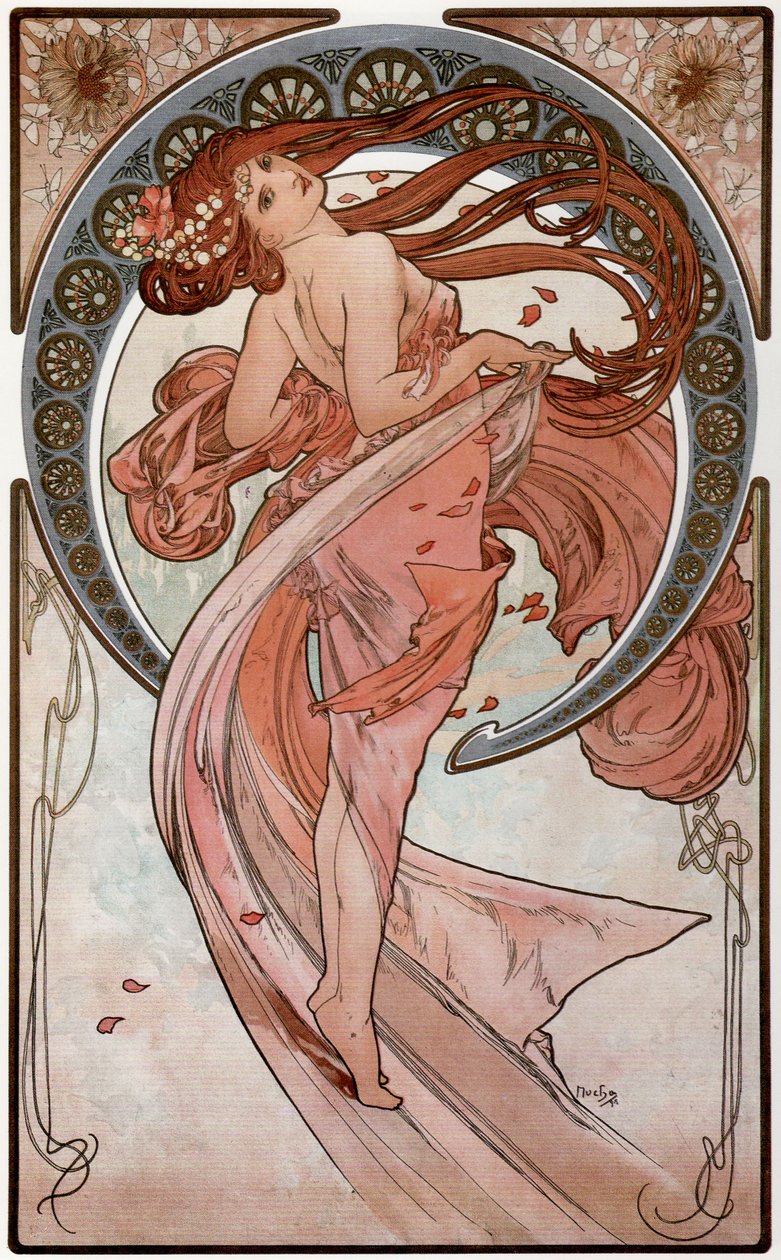 Tanz aus der Serie Die Künste, 1898 von Alphonse Mucha
