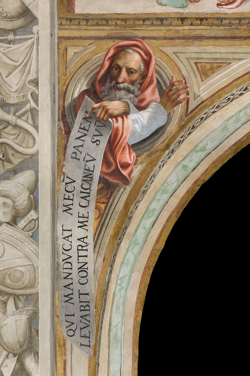 Zentrales Schiff, Feder achter Spann Süd, Altobello Melon, Büste mit Prophet von Altobello Melone
