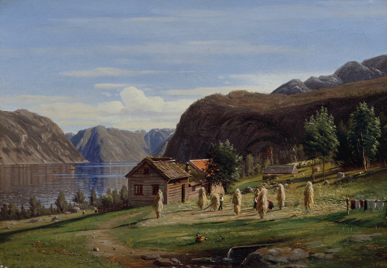 Bauernhof in Balestrand in Sogn von Amaldus Nielsen