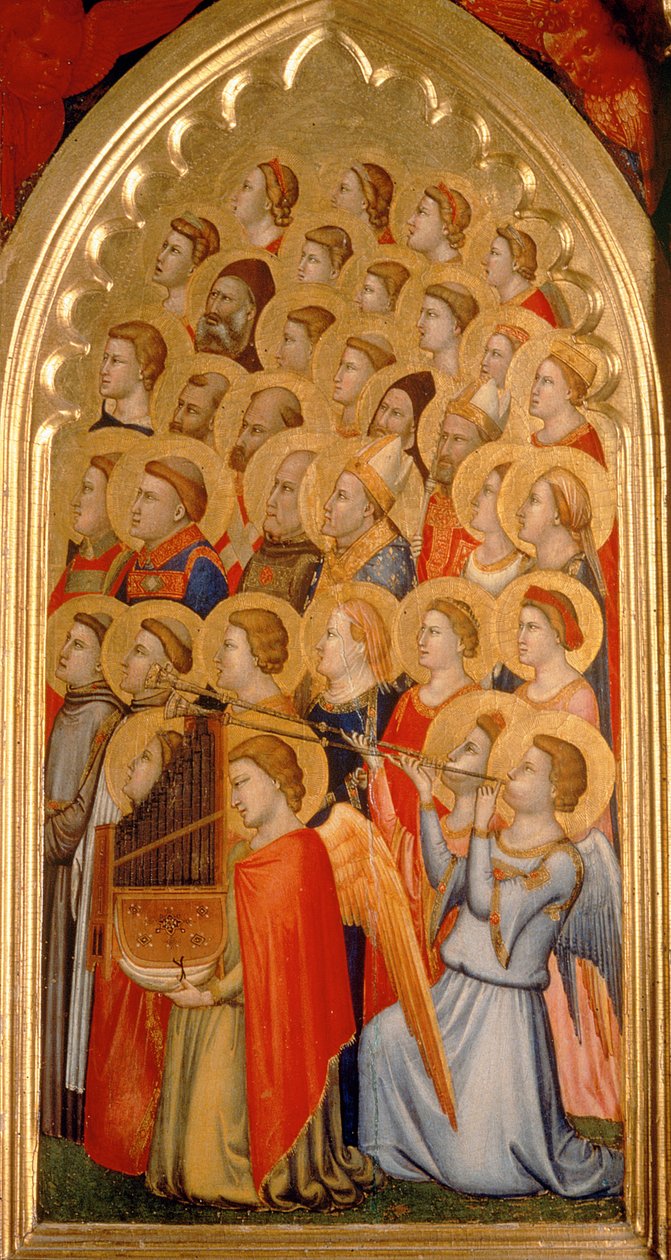 Engel aus dem Krönungspolyptychon der Jungfrau (ganz rechte Tafel) von Ambrogio Bondone Giotto