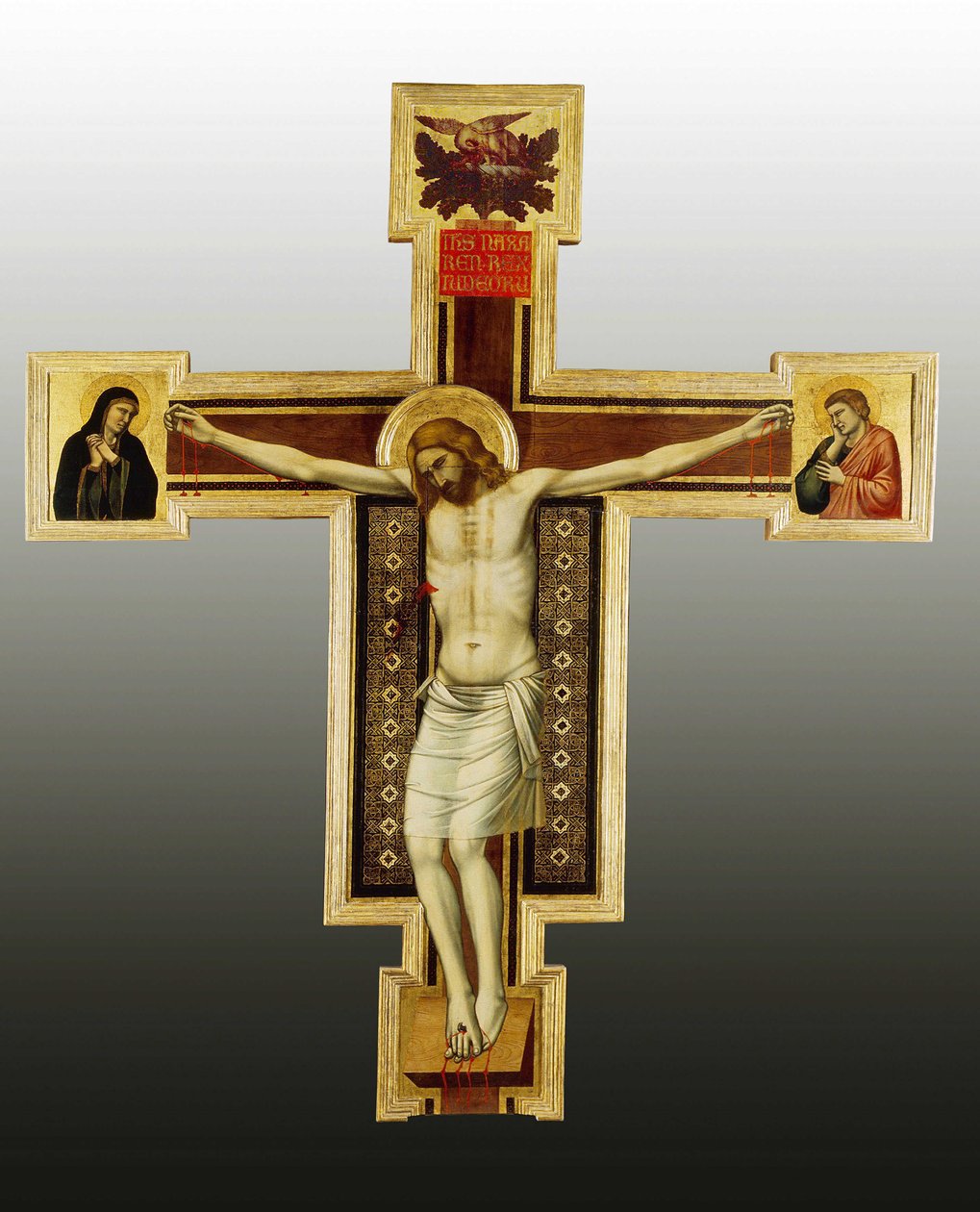 Kreuzigung, 14. Jahrhundert, Gemälde aus der Werkstatt von Giotto, San Felice in Piazza, Florenz von Ambrogio Bondone (workshop) Giotto