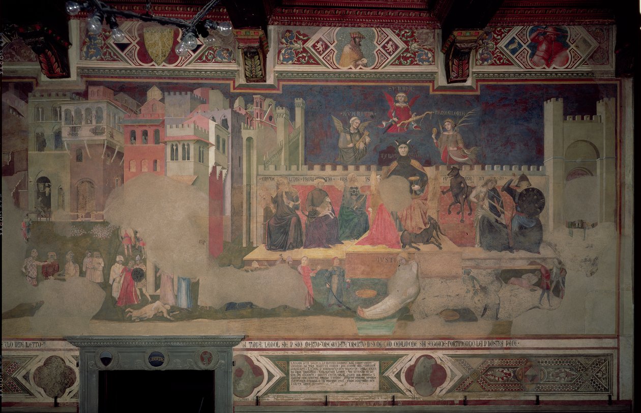 Allegorie der schlechten Regierung, 1388-40 von Ambrogio Lorenzetti