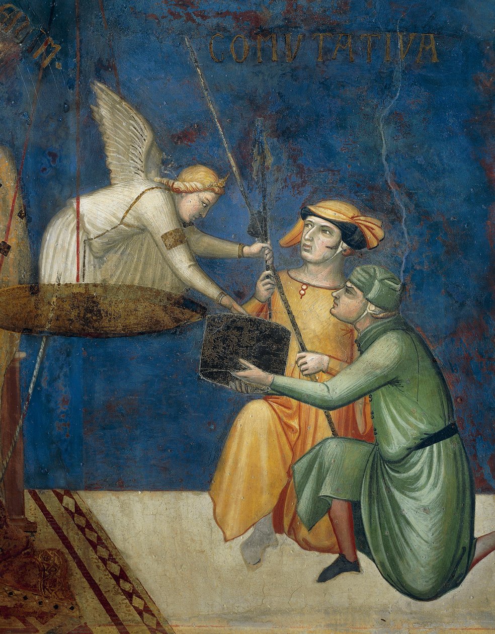 Allegorie der guten Regierung, kommutative Gerechtigkeit oder kommutative Bestrafung (Detail) von Ambrogio Lorenzetti