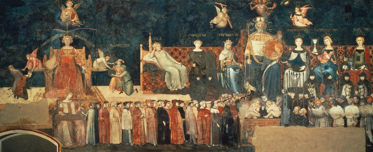 Allegorie der guten Regierung (Detail) von Ambrogio Lorenzetti