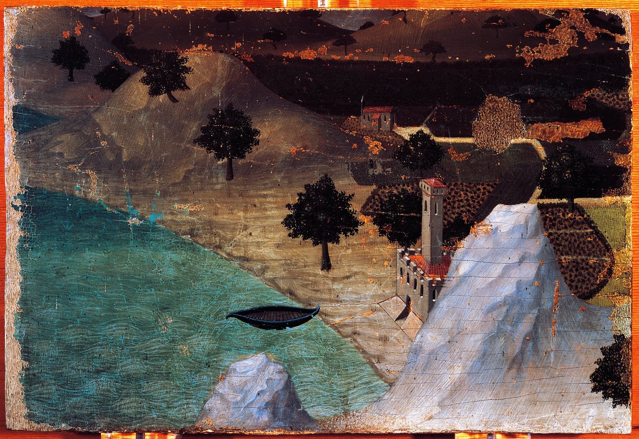 Schloss am See von Ambrogio Lorenzetti