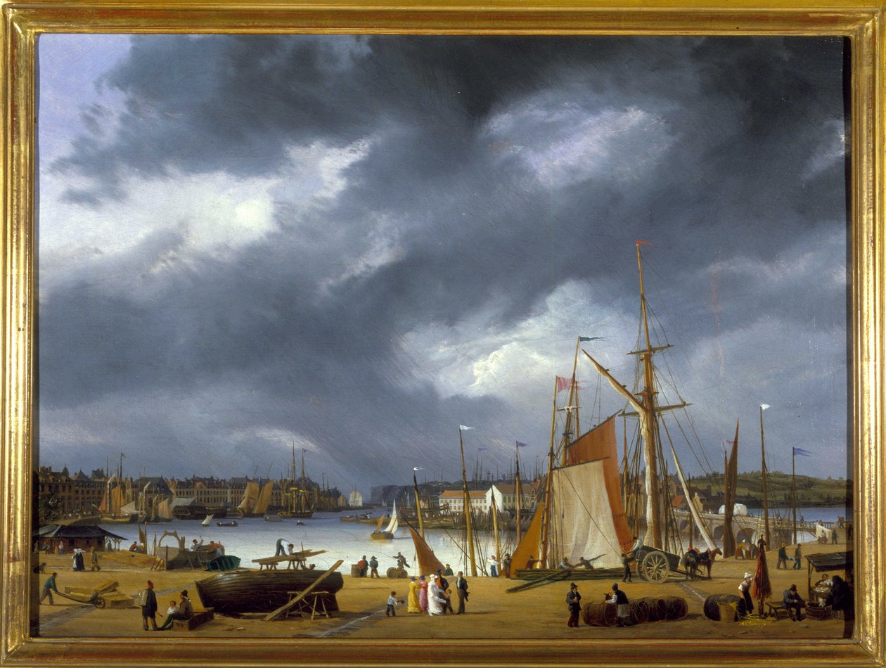 Der Hafen von Dieppe von Louis Garneray, ca. 1820 von Ambroise Louis Garneray