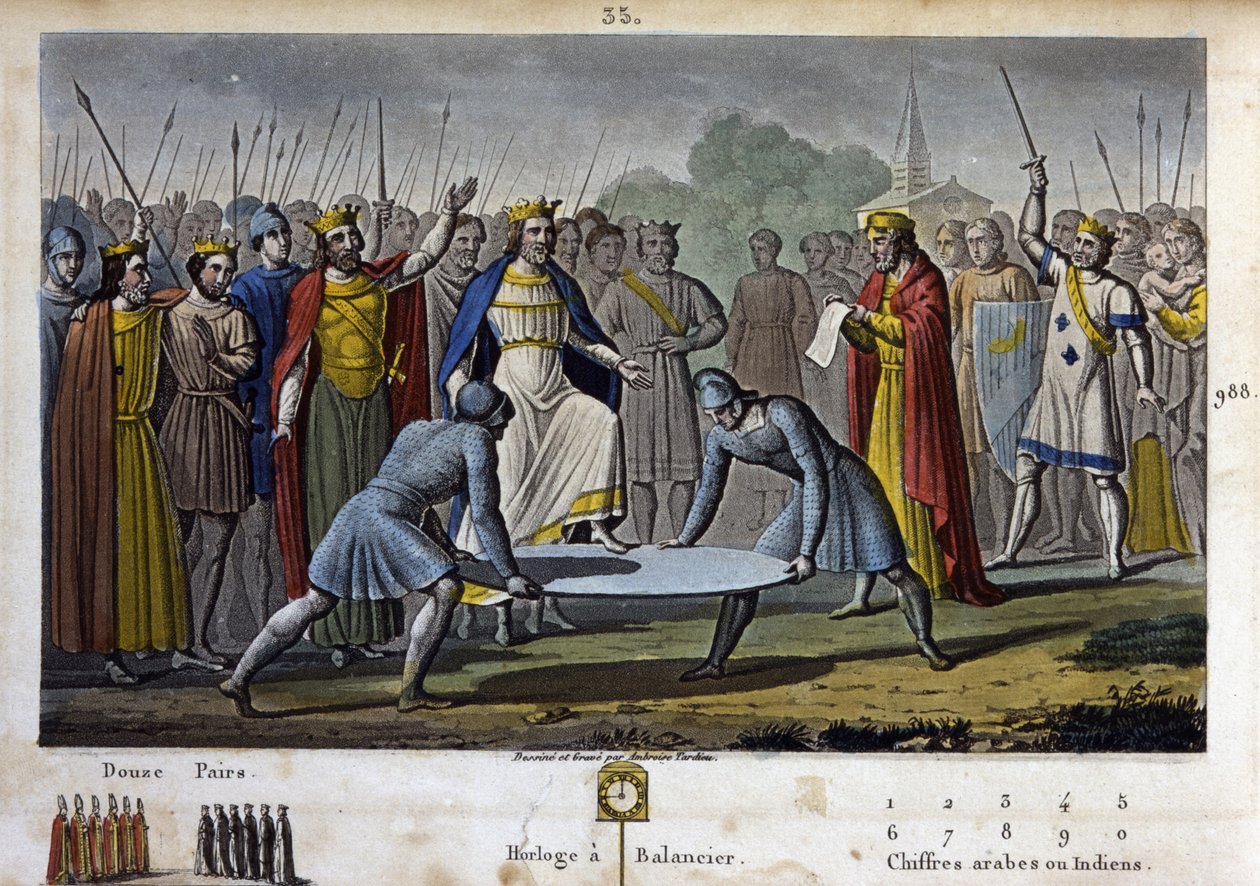 Hugues Capet (ca. 941 - 996) wurde zum König von Frankreich (987) gewählt, durch einstimmigen Beschluss (weitgehend dank Gerbert d