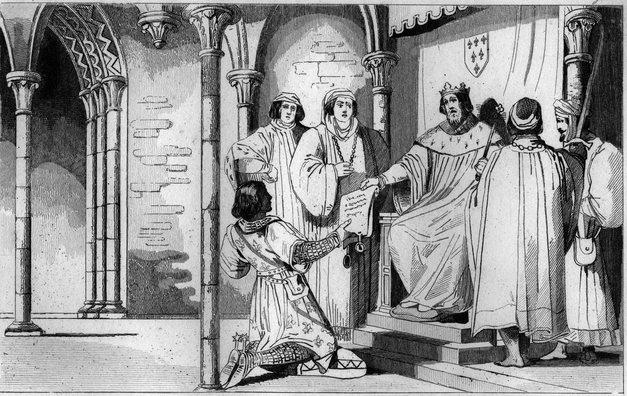 Im Jahr 1327 erhebt Karl IV. der Schöne (1294-1328) die Herrschaft von Bourbon zugunsten des Enkels von Robert de Clermont und des Enkels von Ludwig IX., Louis I. von Ambroise Tardieu
