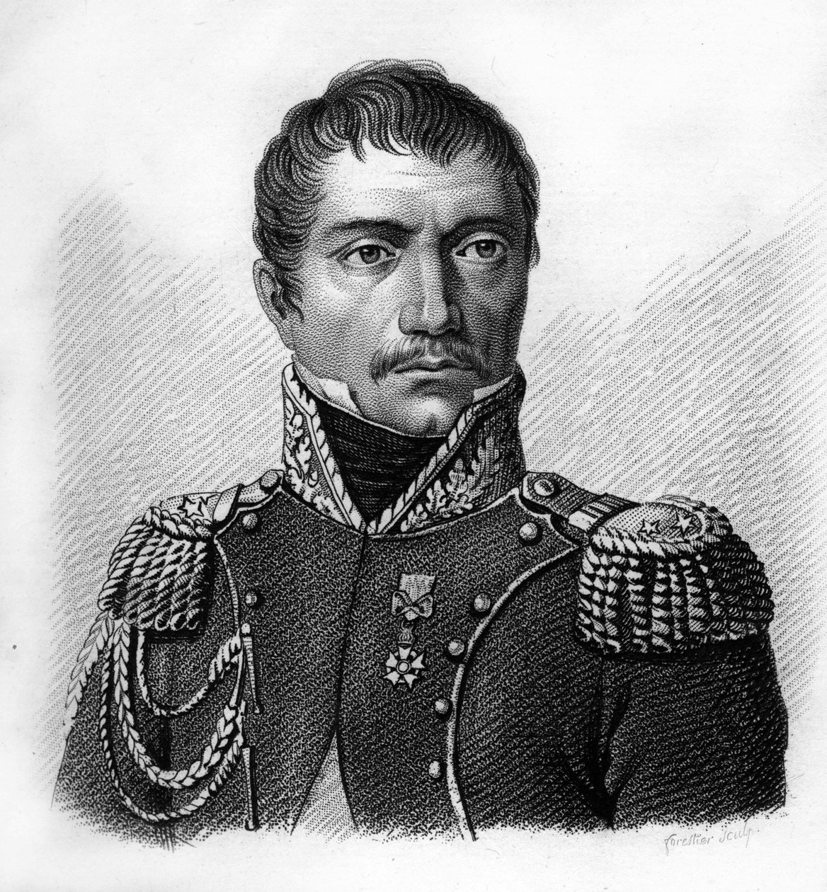 Porträt von General Philippe Auguste Eugène Merlin de DOUAI 1754-1838. In „Portraits der französischen Generäle nach den Siegen und Eroberungen der Franzosen“. Graviert von Ambroise Tardieu im Jahr 1818. Stella Collection von Ambroise Tardieu