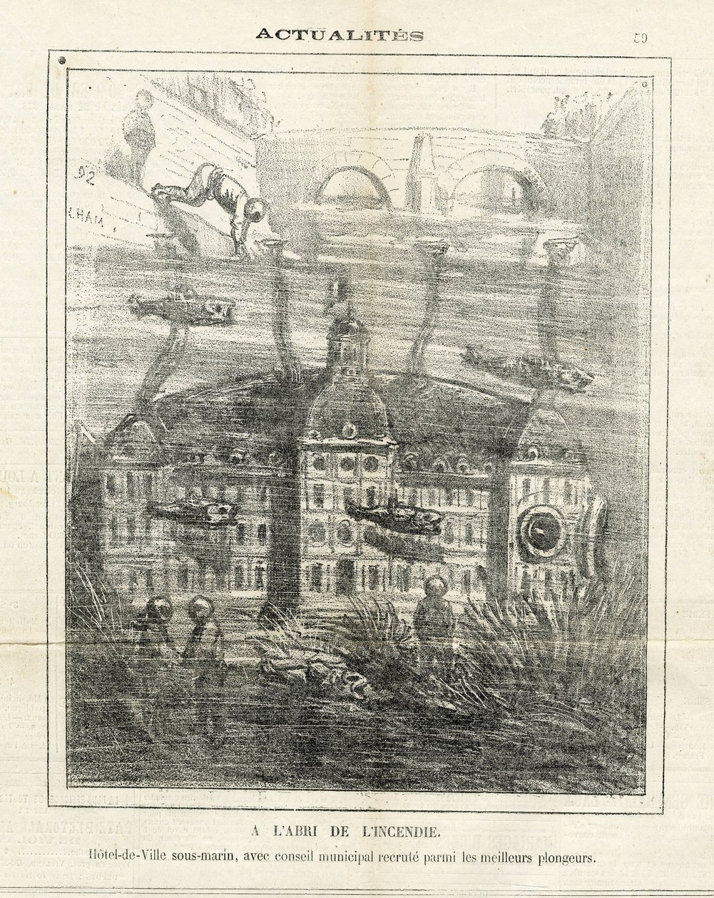 Illustration von Cham (1819-1879) in Le Charivari von Amédée de Noé
