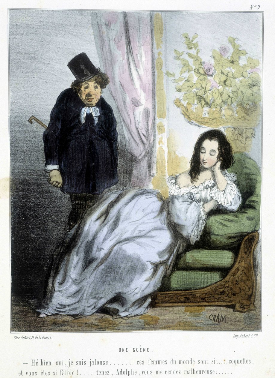 Eine Szene - in „Madeleines“ von Cham, ca. 1870-1880 von Amédée de Noé