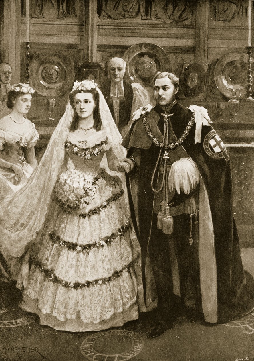Die Hochzeit des Prinzen von Wales mit Prinzessin Alexandra von Dänemark in der St. George
