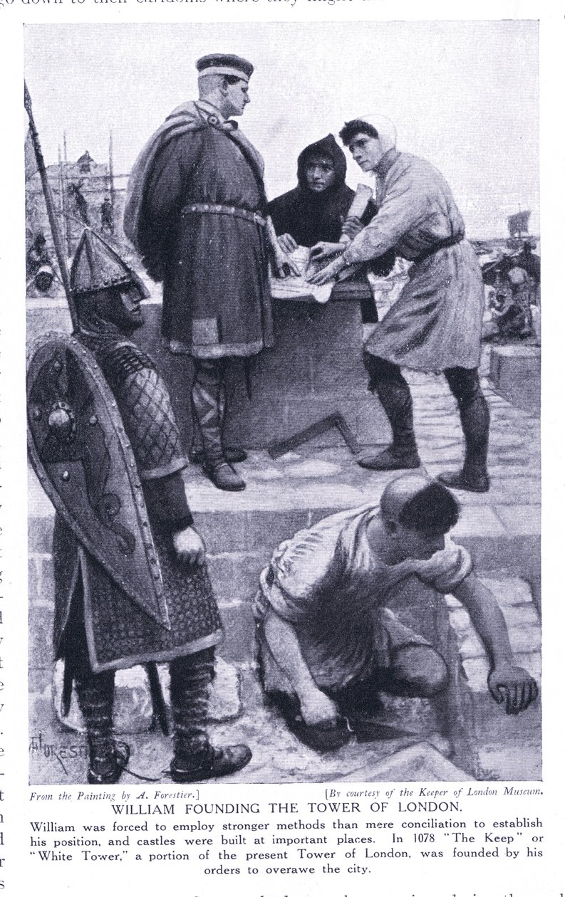 William gründet den Tower of London, 1920er Jahre von Amedee Forestier