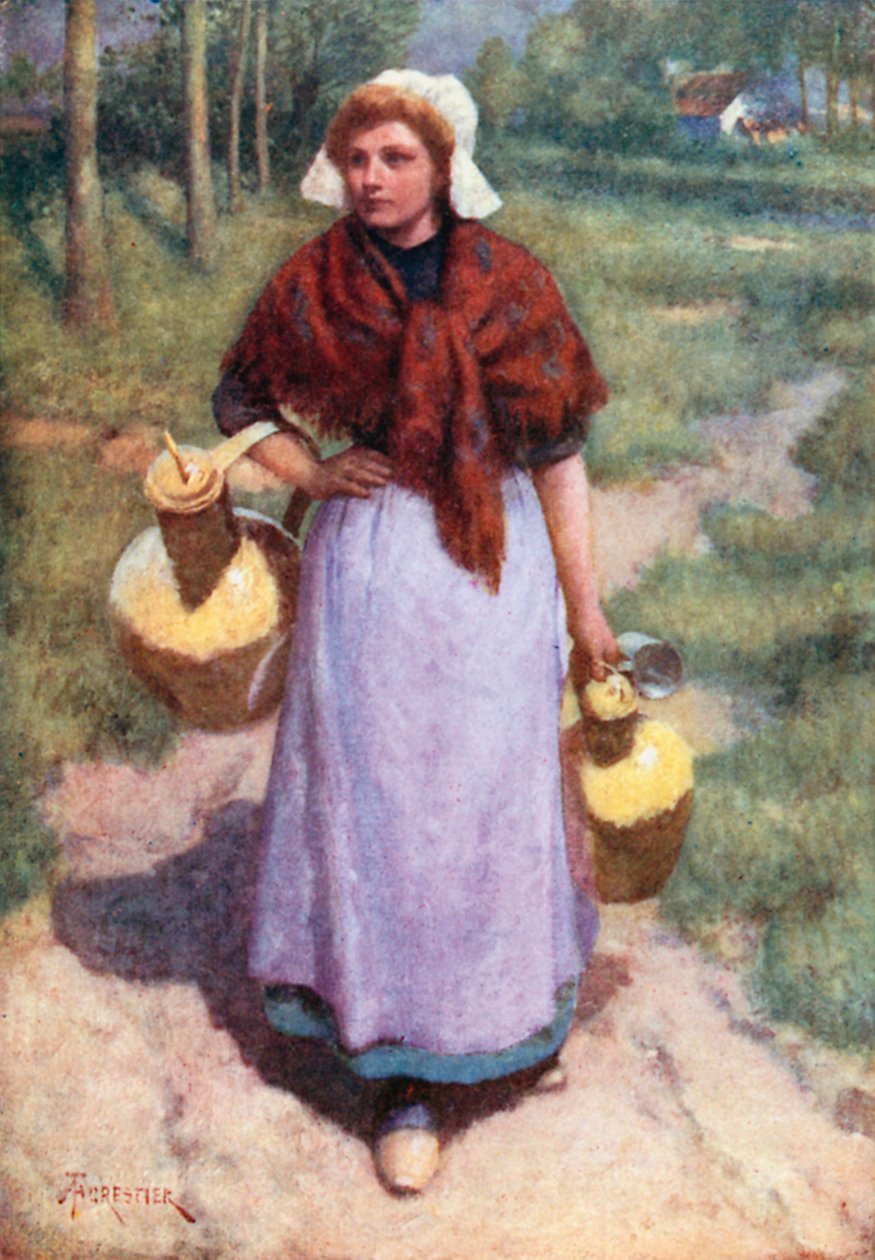 Ein flämisches Landmädchen von Amedee (after) Forestier