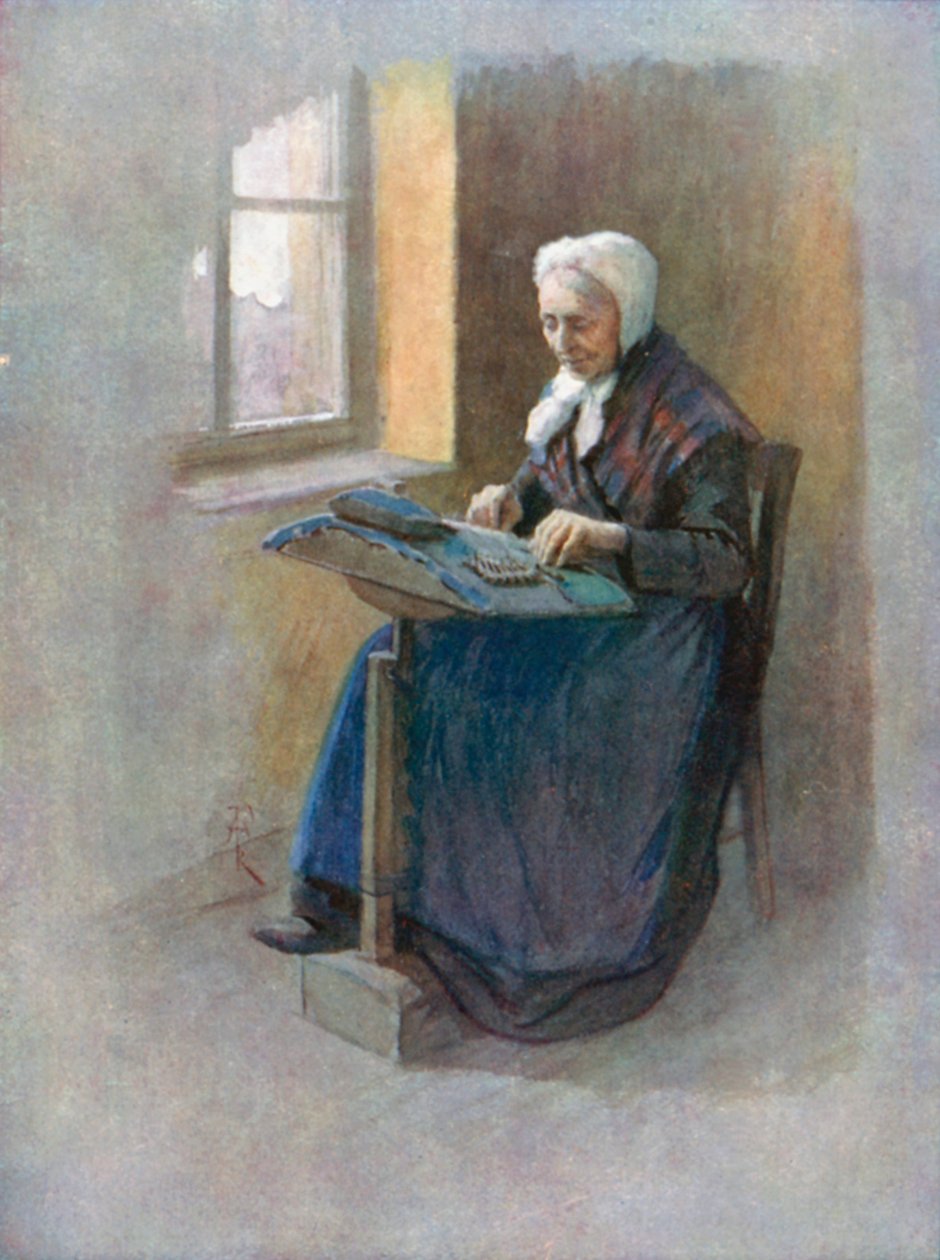 Eine alte Spitzenmacherin, Gent von Amedee (after) Forestier