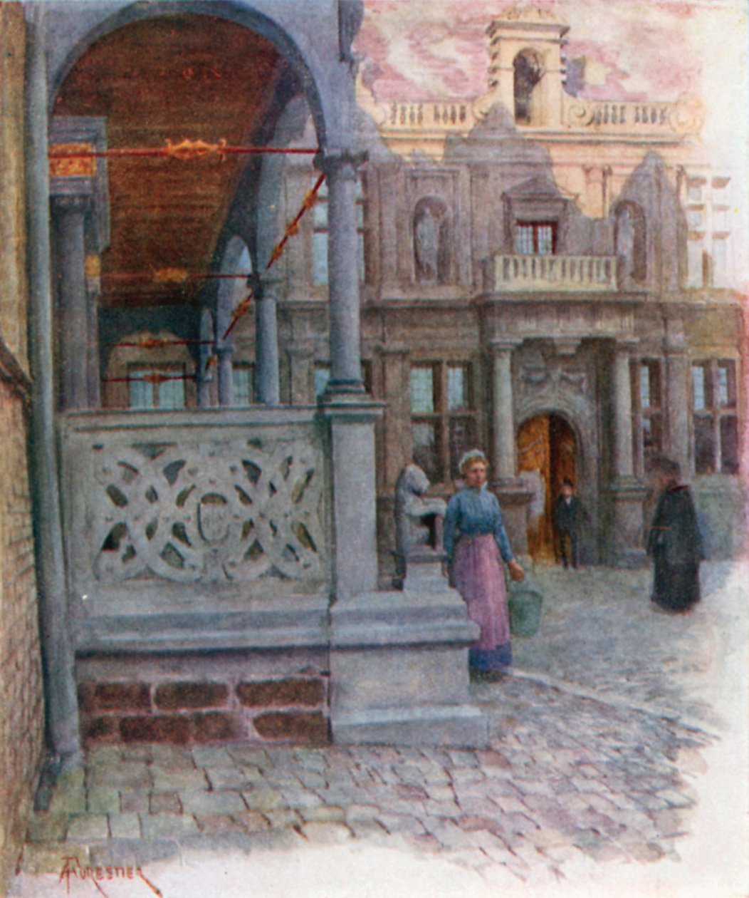 Peristyl des Rathauses und Palais de Justice, Furnes von Amedee (after) Forestier