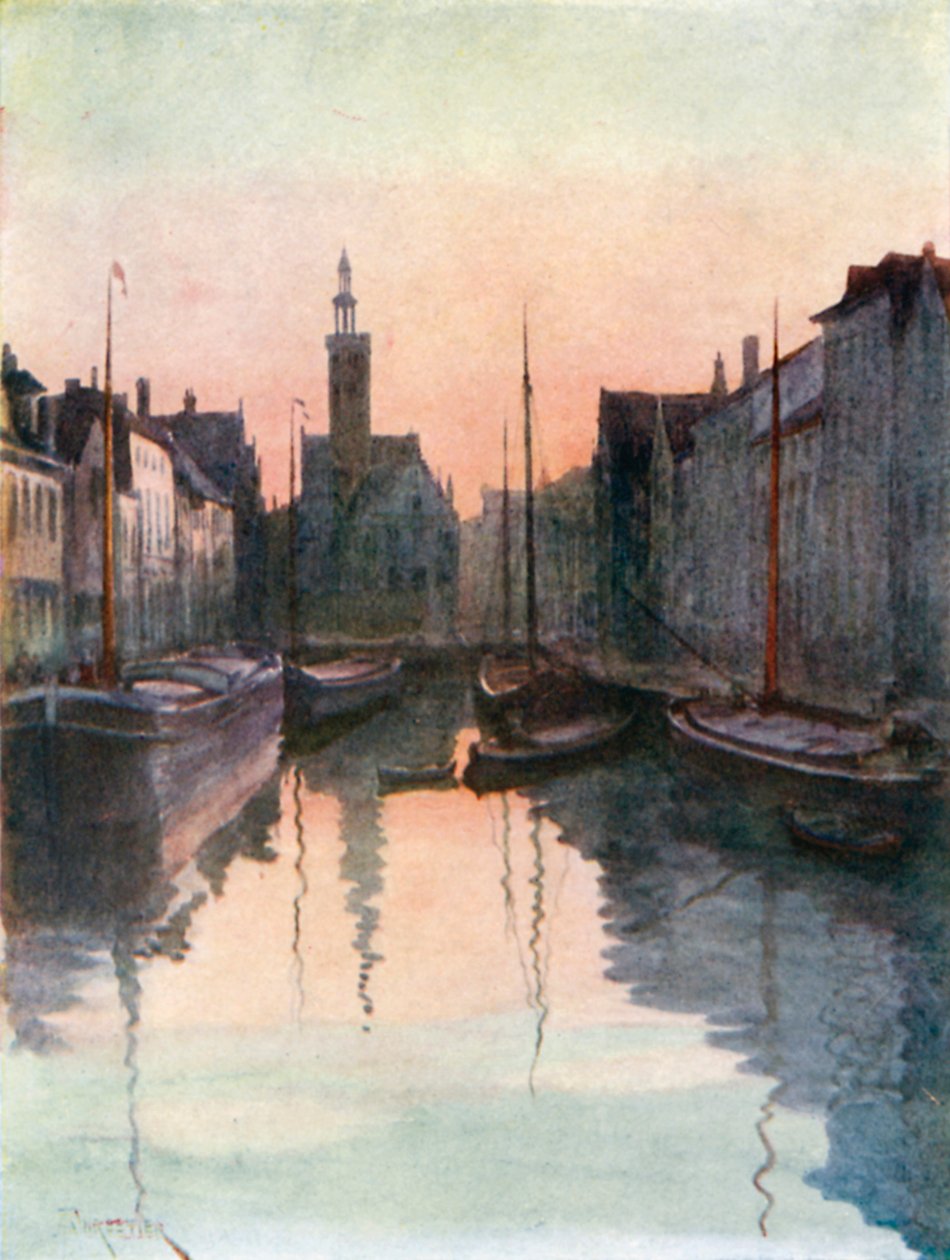 Quai du Miroir, Brügge von Amedee (after) Forestier
