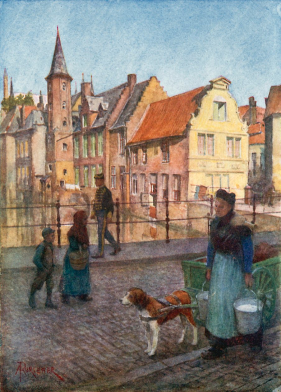 Quai du Rosaire, Brügge von Amedee (after) Forestier