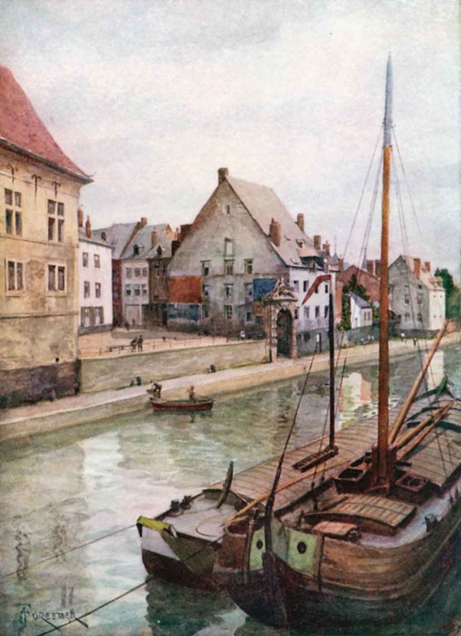 Der Fluss Sambre vom Pont de Sambre, Namur von Amedee (after) Forestier