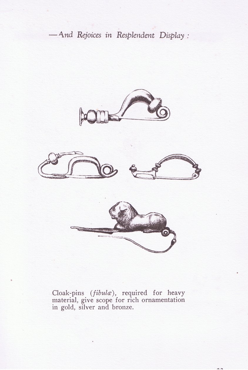 Mantelstifte, Illustration aus Der römische Soldat, 1928 von Amedee Forestier