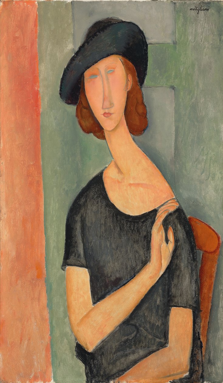 Jeanne Hébuterne (Mit Hut) von Amedeo Modigliani