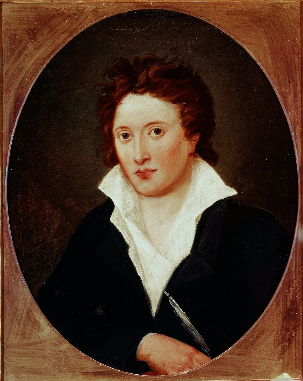 Porträt von Percy Bysshe Shelley, britischer Dichter (1792-1822). Gemälde von Amelia Curran (1775-1847) von Amelia Curran