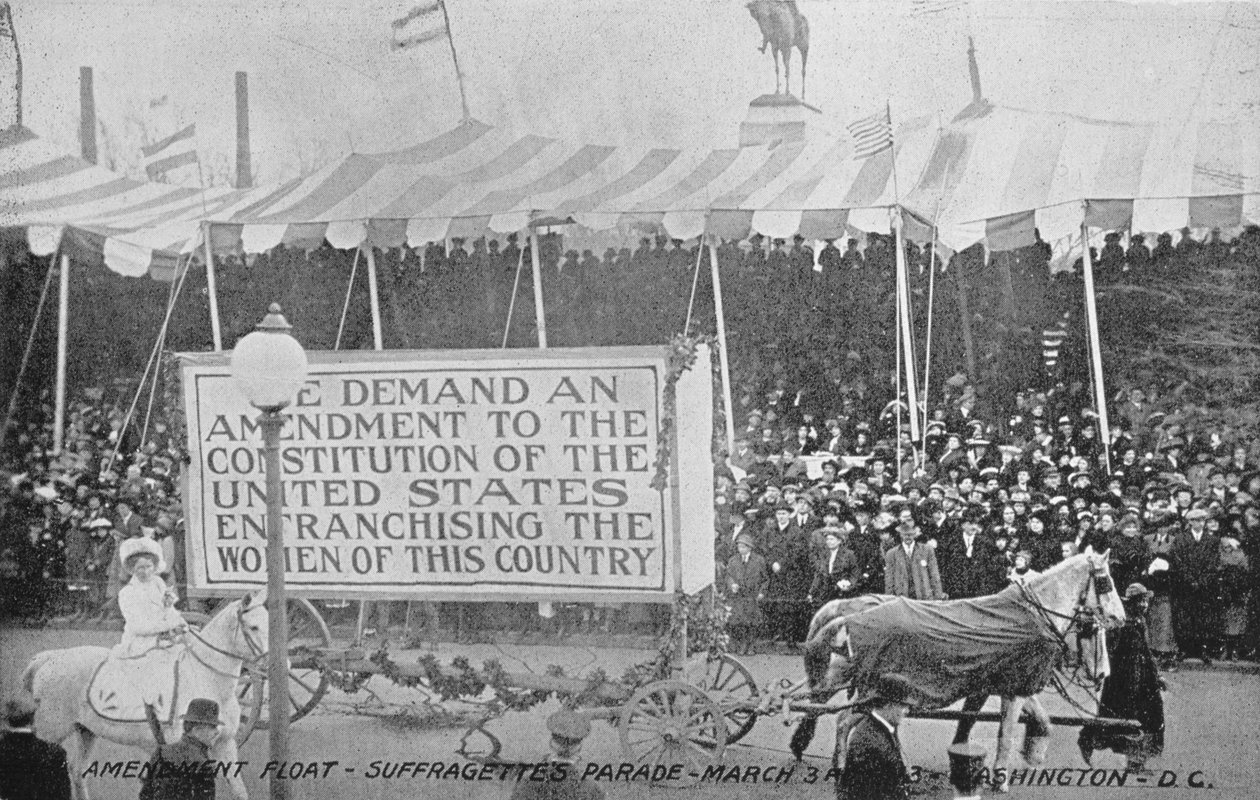 Amendment-Wagen der Suffragetten-Parade in Washington DC, 3. März 1913 von American Photographer