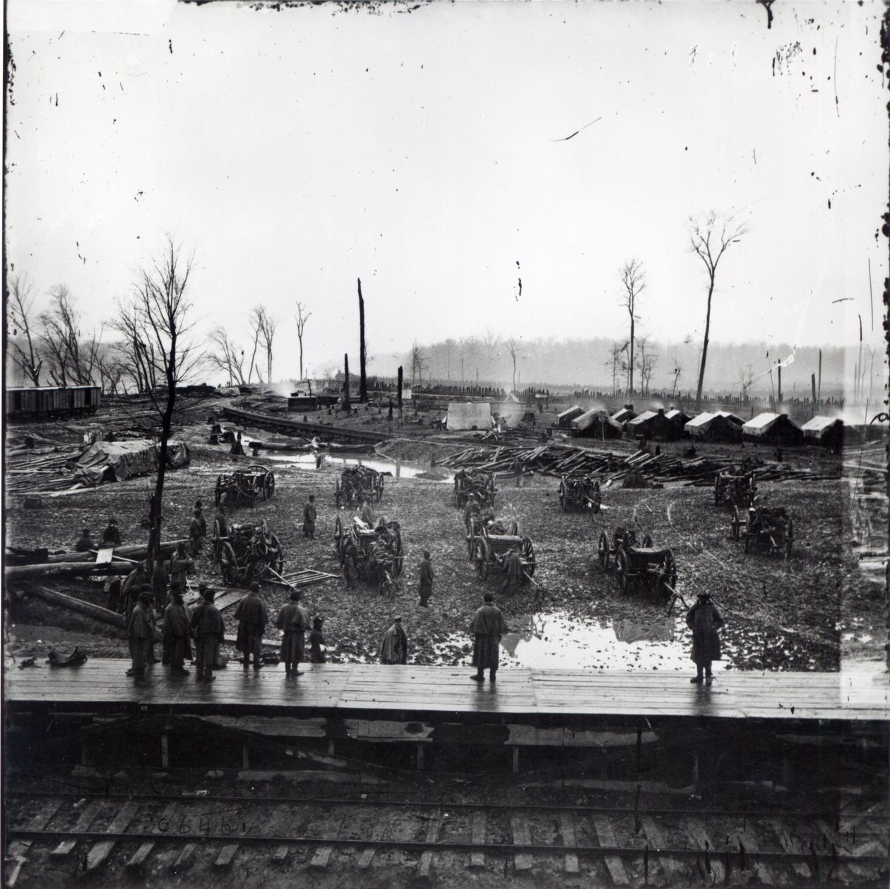 Konföderierte Batterien in Johnsonville, Tennessee, November 1864 von American Photographer