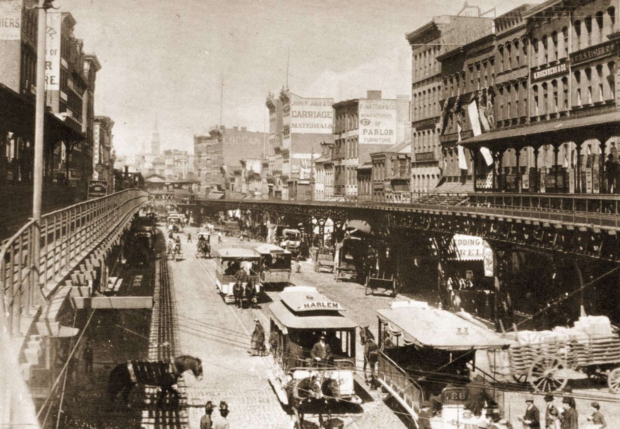 The Bowery, Blick nach Norden von der Canal Street, New York City, 1888 von American Photographer