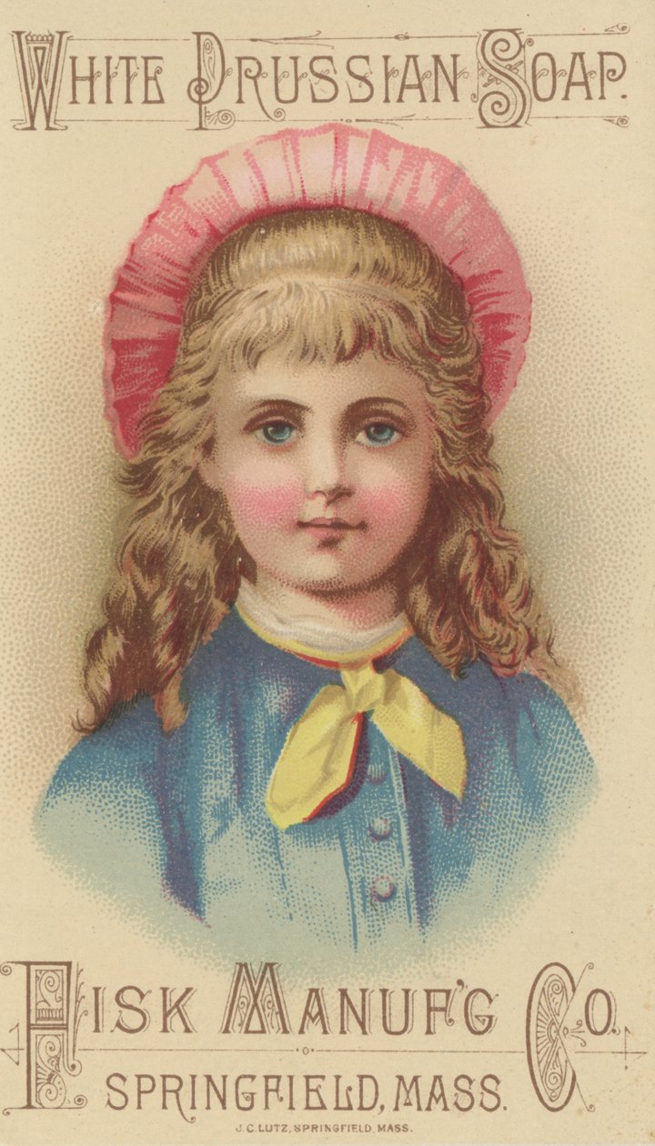 Werbung für Fisk Manufacturing Co. White Prussian Soap, ca. 1880 von American School