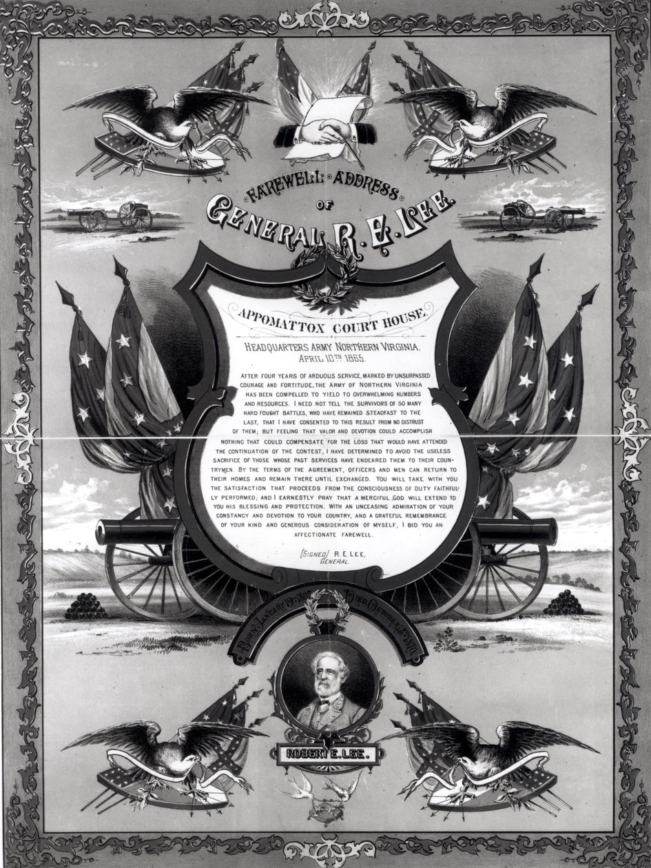 Abschiedsrede von General Robert E. Lee, veröffentlicht von Burk und McFetridge, 1883 von American School