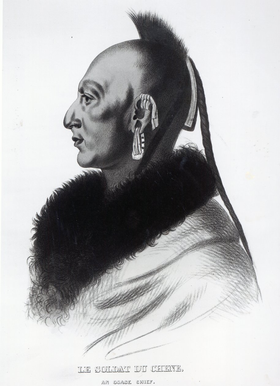 Le Soldat du Chene, ein Osage-Häuptling von American School